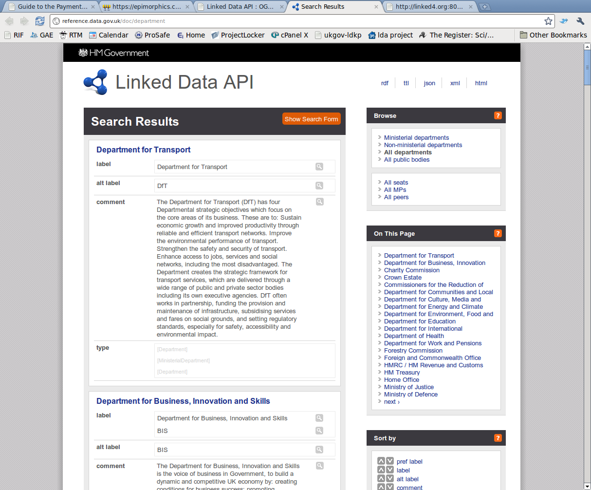 Linked Data API : OGDC